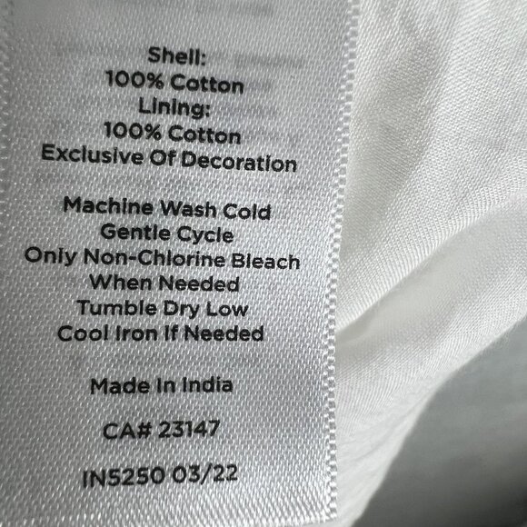 NWT Talbots Plus X US 16W Shadow Stripe Top White Blouse Lace Trim Minimalist - Picture 15 of 16